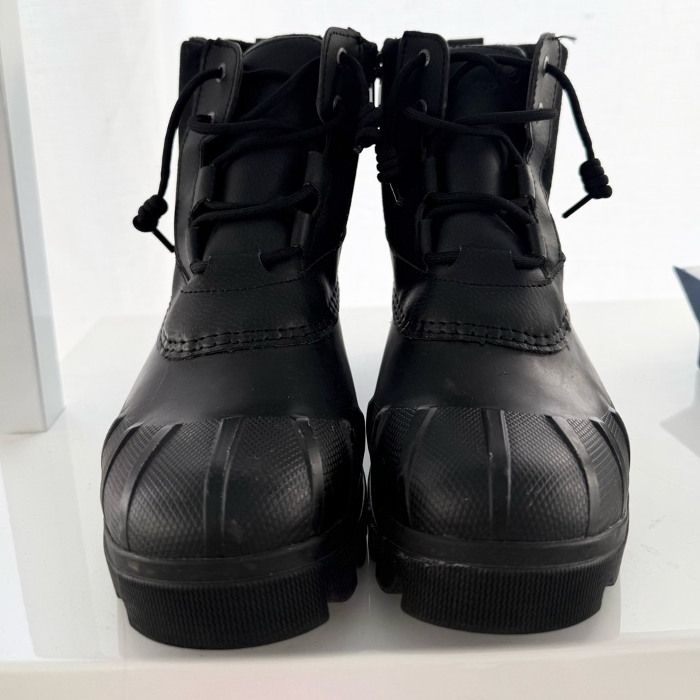 Sperry Women’s Black Duck Boots Lace-Up Side Zip Size 6